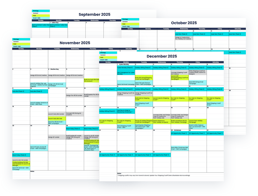 Common Thread Collective's 2025 Holiday Planning Calendar