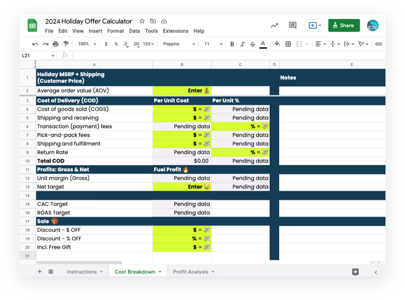 Common Thread Collective's 2024 Holiday Offer Calculator