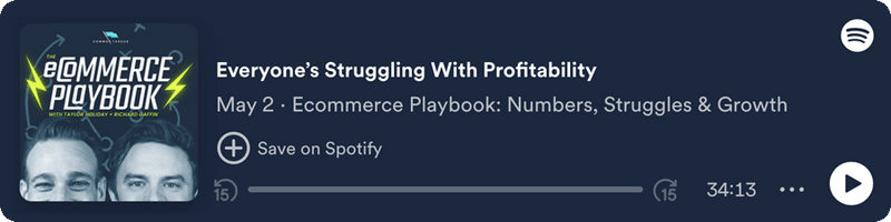 The Ecommerce Playbook Podcast: Everyone's Struggling with Profitability
